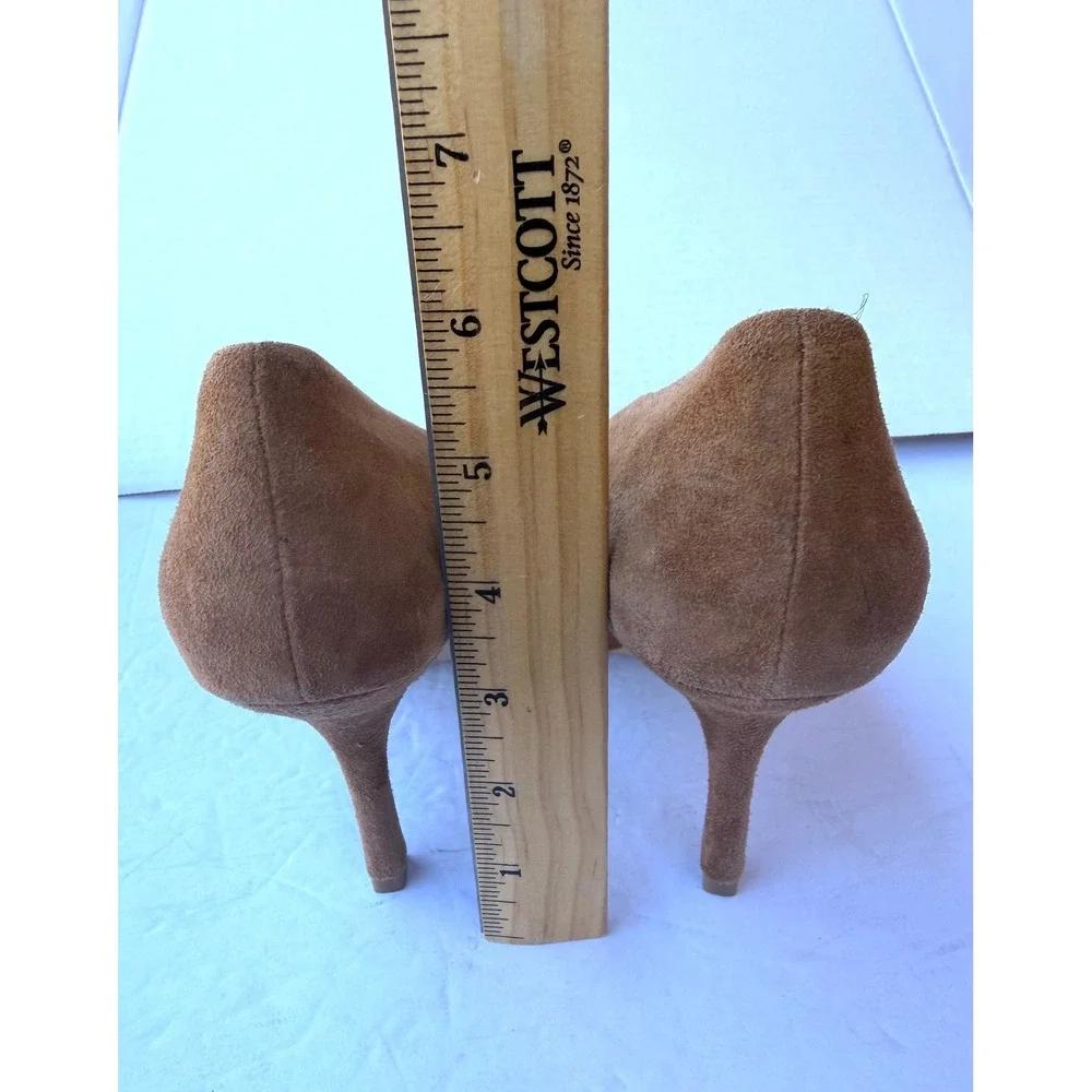 Charles David Charles Tan Light Brown Suede Pointed Toe Stiletto Heel Pumps 8M - Picture 7 of 10
